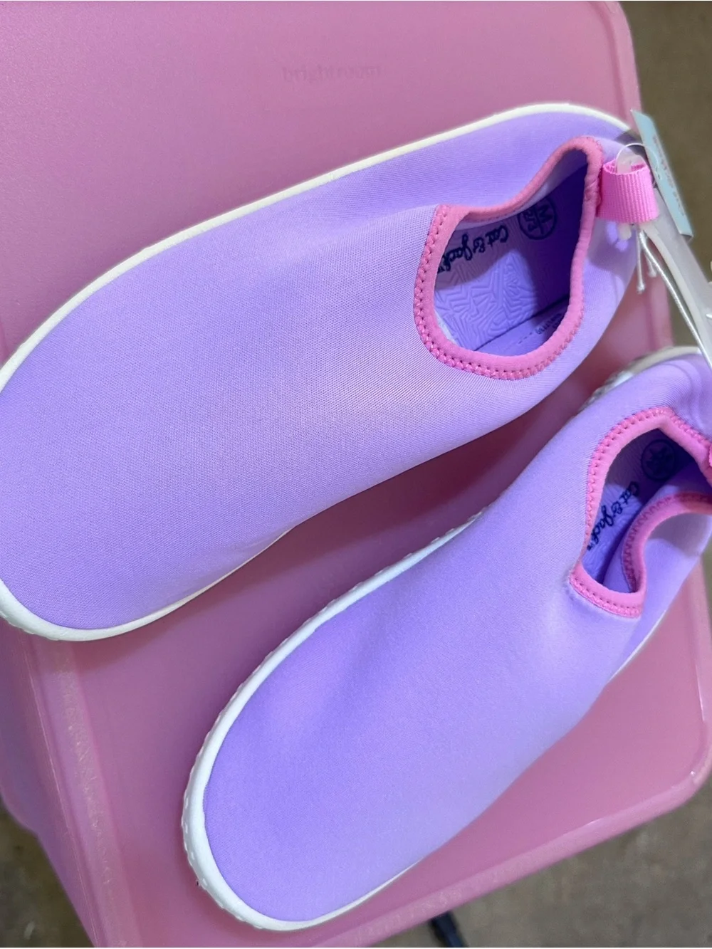 Cat & Jack Lilac Water Shoes with Pink Trim